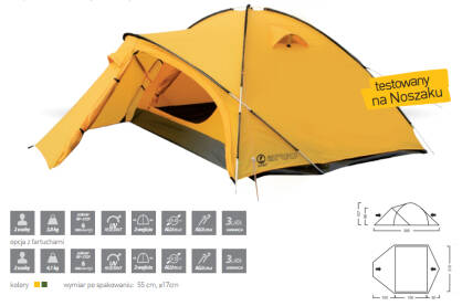 MARABUT Arco 2-osobowy żółty - Namiot wyprawowy 