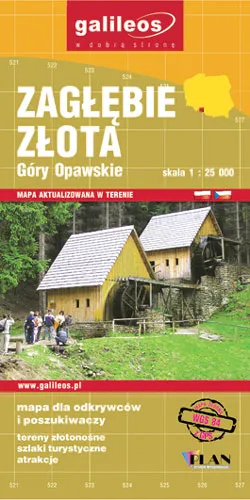 Mapa turystyczna Zagłębie Złota - Góry Opawskie