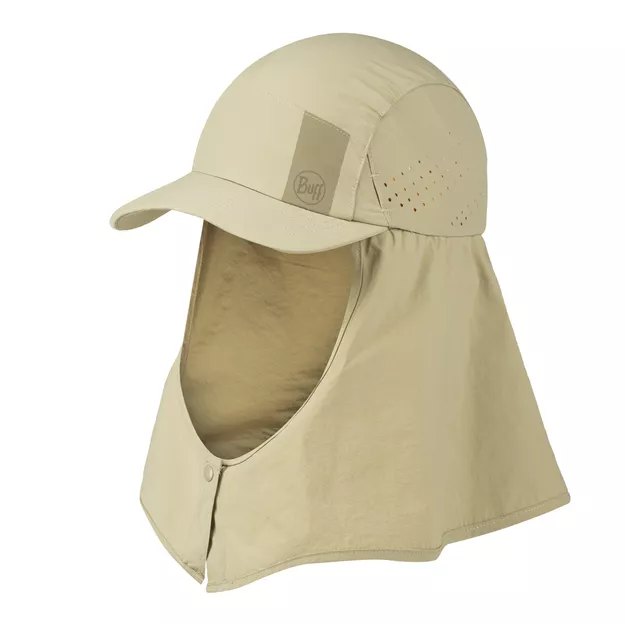 BUFF Czapka Desert Hat - czapka z daszkiem z ochroną karku - Birch Grey