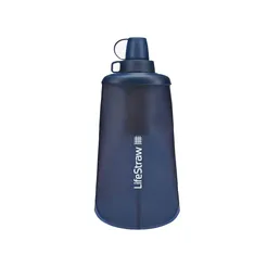 LIFESTRAW Peak Flex Bottle 650 ml - mountain blue - składana butelka na wodę z filtrem