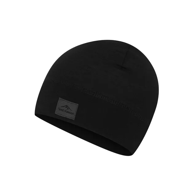 FJORD NANSEN Light Merinoull Beanie z wełny merino - czarna