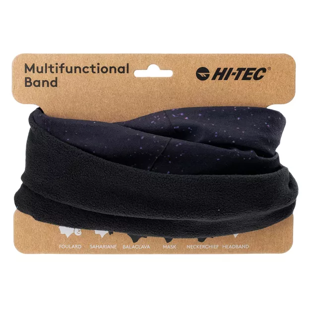 HI-TEC Rine - Galaxy Print/Anthracite - chusta wielofunkcyjna z polarem