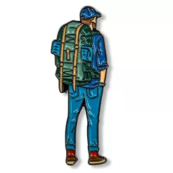 Pin metalowy - Chłopak z plecakiem - PINSTORY