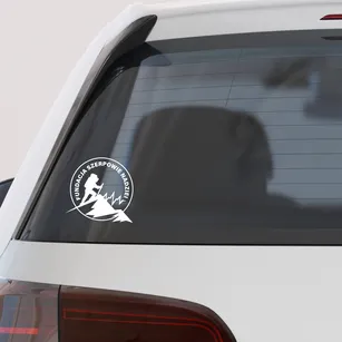 FUNDACJA SZERPOWIE NADZIEI mała naklejka na auto z logo fundacji - biała