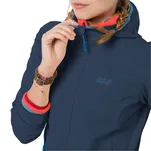 Softshell damski Jack Wolfskin Turbulence Jacket Women, kolor: dark indigo