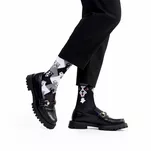 MANY MORNINGS - Black Dog - bawełniane kolorowe skarpetki - psy - 2