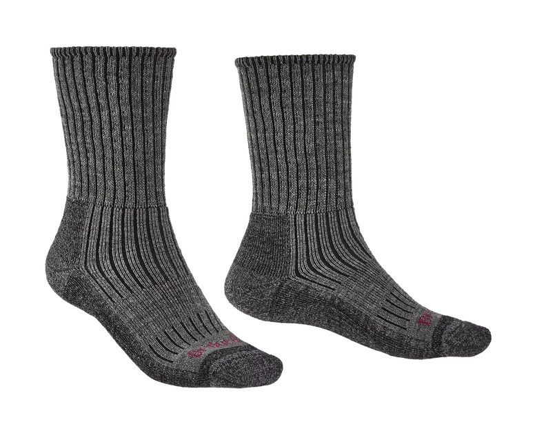 BRIDGEDALE Hike Midweight Boot Merino Comfort Charcoal - Skarpety męskie trekkingowe