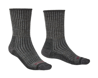 BRIDGEDALE Hike Midweight Boot Merino Comfort Charcoal - Skarpety męskie trekkingowe