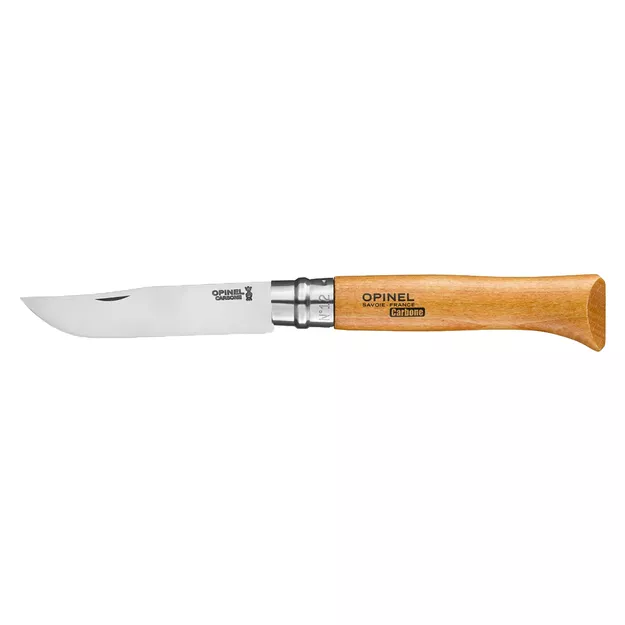 Opinel N°12 Carbon - składany nóż z ostrzem ze stali węglowej - blister