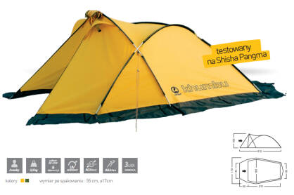 MARABUT Khumbu 2-osobowy - Namiot wyprawowy - żółty
