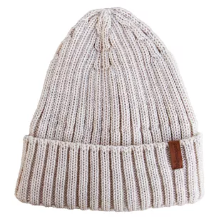 THERMOPAD Czapka zimowa beanie 100% wełna merino - beżowa