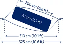 TICKET TO THE MOON Hamak PRO MAT - Navy Blue - hamak z miejscem na matę - 4