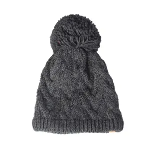 BUFF Knitted & Fleece Band Hat - Caryn Graphite - zimowa czapka z pomponem