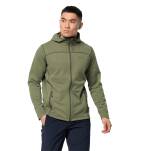 JACK WOLFSKIN Horizon Hooded Jacket Men - light moss - Polar męski cienki sportowy