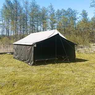 Namiot harcerski wojskowy 10 osobowy dycha, dziesiątka - całość PCV z białym dachem