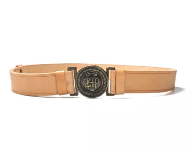 Pas harcerski ZHP skórzany jasny klamra dwuczęściowa