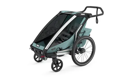 THULE Chariot Cross 1 - Przyczepka rowerowa + wózek spacerowy - Aluminium / Alaska