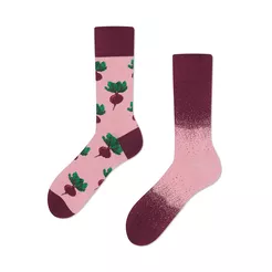 MANY MORNINGS - Bloody Beet - bawełniane kolorowe skarpetki