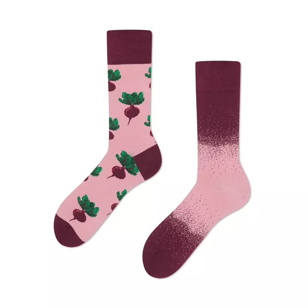 MANY MORNINGS - Bloody Beet - bawełniane kolorowe skarpetki