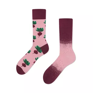 MANY MORNINGS - Bloody Beet - bawełniane kolorowe skarpetki