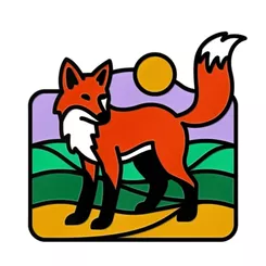 Pin metalowy turystyczny LIS W GÓRACH - PINSTORY
