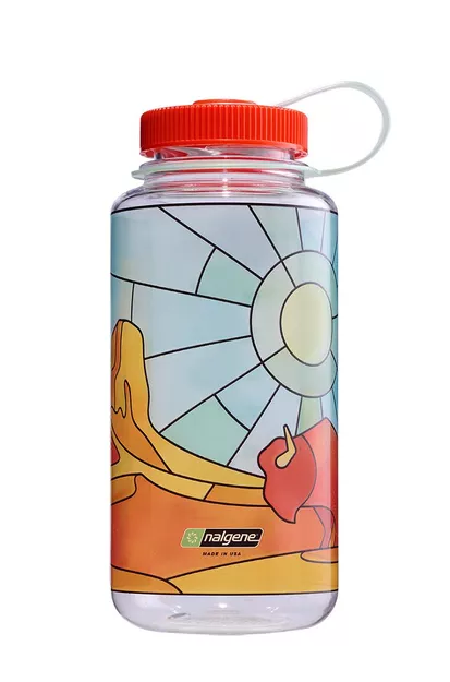 NALGENE Butelka turystyczna Wide Mouth 32 oz (1000ml) - clear stained glass desert