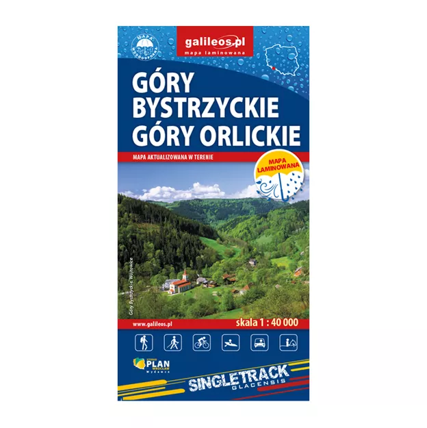 GALILEOS Mapa turystyczna - Góry Bystrzyckie i Orlickie - laminowana