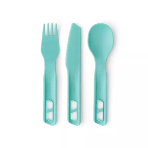 SEA TO SUMMIT Zestaw sztućców turystycznych 3 elementy - Passage Cutlery Set - Aqua Sea