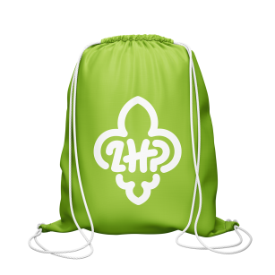 Plecak harcerski z logo ZHP - zielony jasny - Plecak workowy worek