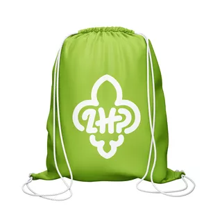 Plecak harcerski z logo ZHP - zielony jasny - Plecak workowy worek