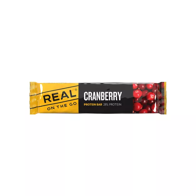 REAL On The Go Baton proteinowy o smaku żurawinowym - 40 g