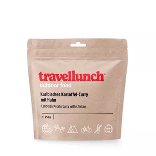 TRAVELLUNCH Karaibskie ziemniaczki curry z kurczakiem - porcja podwójna - danie liofilizowane