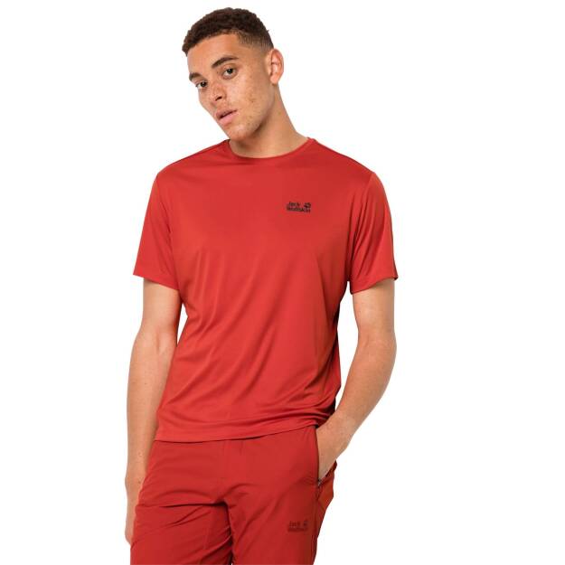 Koszulka techniczna Jack Wolfskin Tech T kolor: lava red 