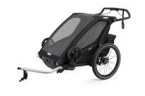 THULE Chariot Sport 2 - przyczepka rowerowa + wózek biegowy + wózek spacerowy -  Midnight Black
