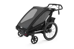 THULE Chariot Sport 2 - przyczepka rowerowa + wózek biegowy + wózek spacerowy -  Midnight Black