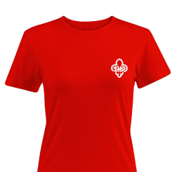 Kolekcja ZHP - koszulka z logo ZHP - damska czerwona