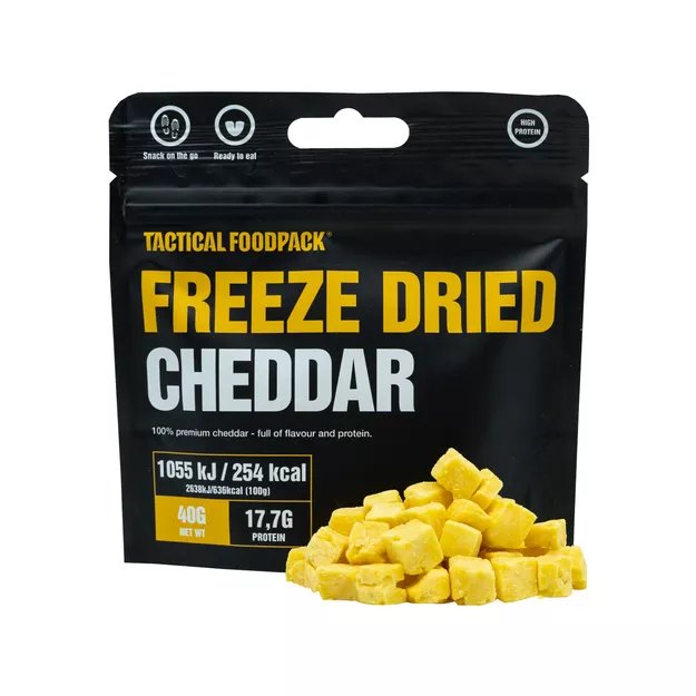 TACTICAL FOODPACK Liofilizowany ser Cheddar – przekąska – 40 g