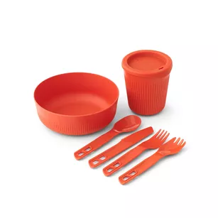 SEA TO SUMMIT Zestaw naczyń biwakowych Passage Dinnerware (6 elementów) - Spicy Orange