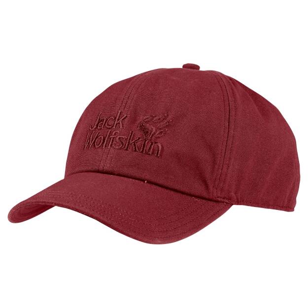 JACK WOLFSKIN Baseball Cap - red maroon - bawełniana czapka z daszkiem