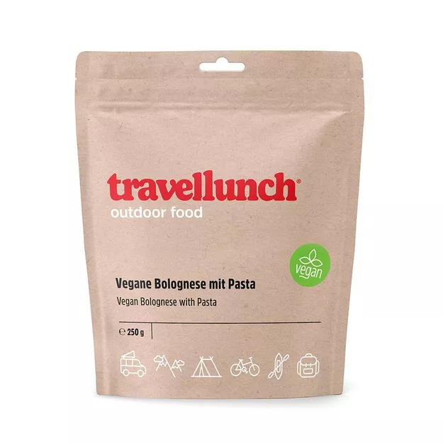 TRAVELLUNCH wegetariańskie spaghetti bolognese - porcja podwójna - 1050 g - danie liofilizowane