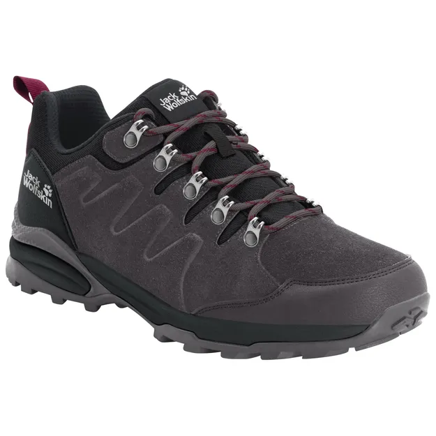 JACK WOLFSKIN Refugio Low Texapore Women - dark steel/purple - niskie buty turystyczne