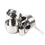 Menażka harcerska stalowa + kubek + niezbędnik - turystyczna i wojskowa