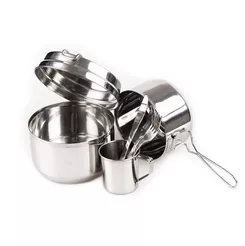 Menażka harcerska stalowa + kubek + niezbędnik - turystyczna i wojskowa