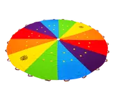 Obwód chusty animacyjnej jest wzmocniony brzeżną taśmą.