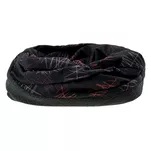 HI-TEC Rine - Black/Neon Leaves - chusta wielofunkcyjna z polarem - 3