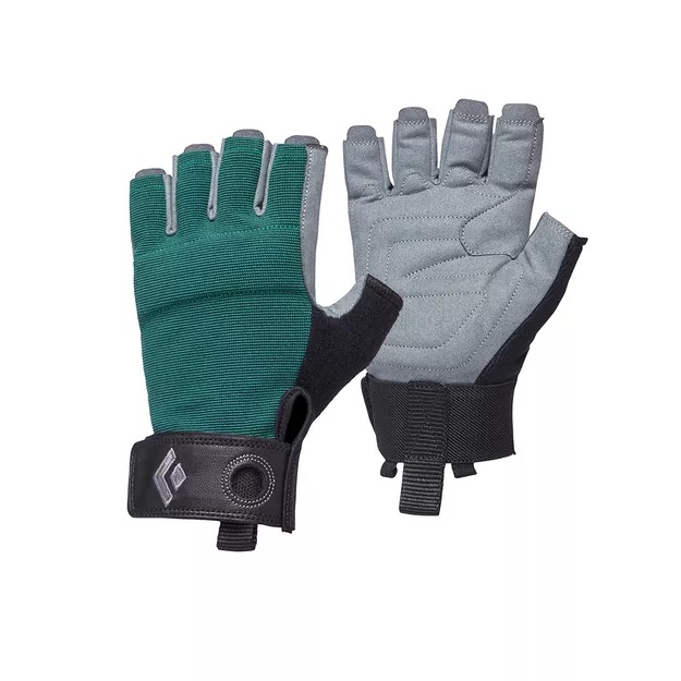 BLACK DIAMOND Crag Half-Finger Women - damskie rękawiczki wspinaczkowe - zielone