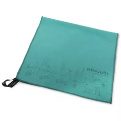 PINGUIN Micro Towel XL Map - Ręcznik szybkoschnący z mikrofibry - petrol