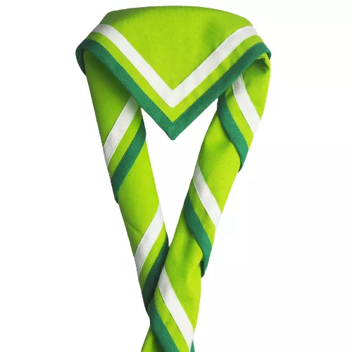 Chusta harcerska z lamówką i tasiemką - różne kolory