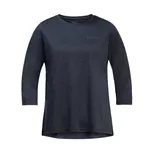 JACK WOLFSKIN Crosstrail 3/4 - night blue - Damska koszulka funkcyjna z rękawem do łokcia