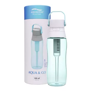 AQUALOGIS Butelka filtrująca Aqua&Go Tritan z filtrem - 500 ml - Sky Blue